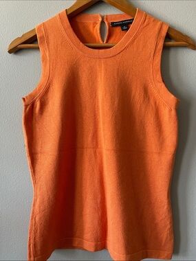 Banana Republic Y2K cotton Orange Knit Sleeveless Shell top